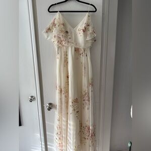 Jenny Yoo Cream Maxi Dress